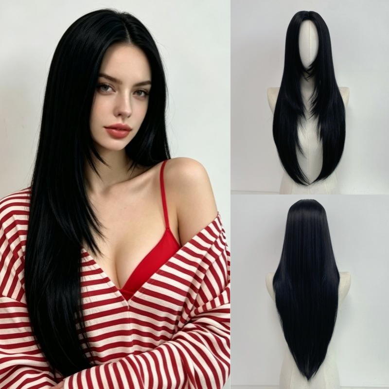 Wig Fiber Net - Cross-border new hot-selling women's long straight