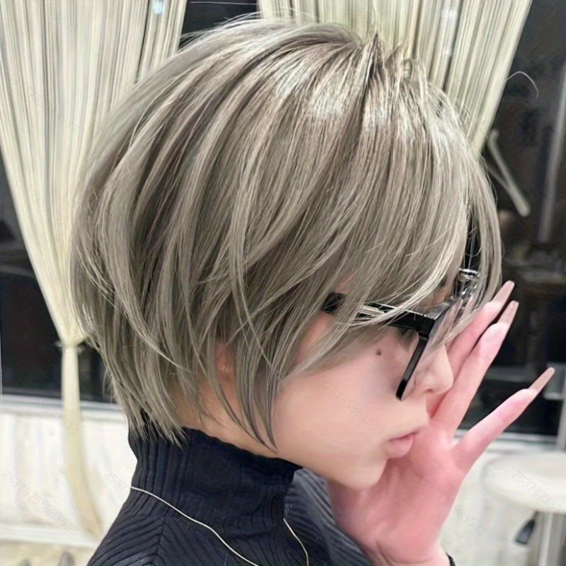 Wig Fiber Net - Synthetic Layered Short Bob Wig for