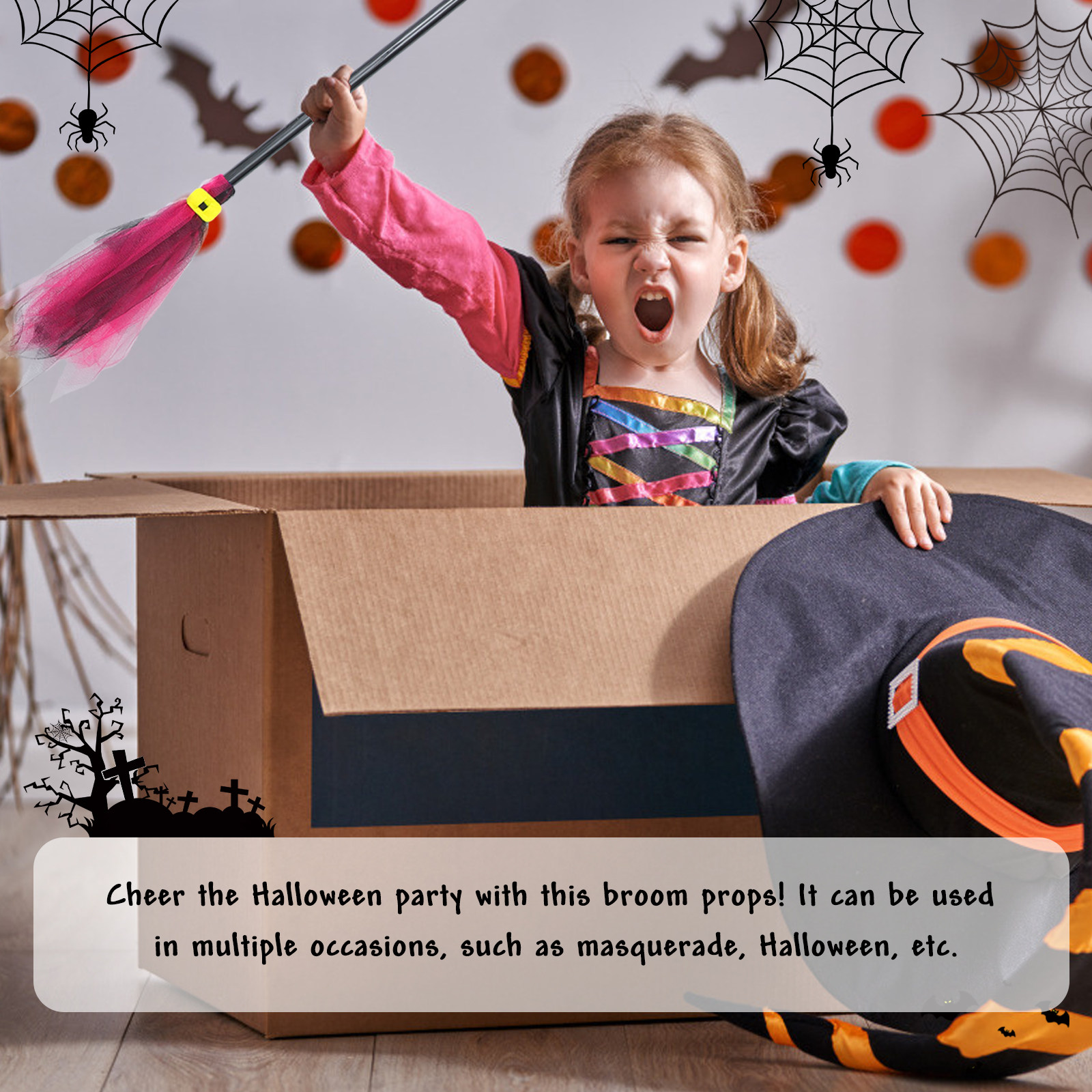 Halloween witch broom props fo - Easy Cosplay Prop 评论和价格