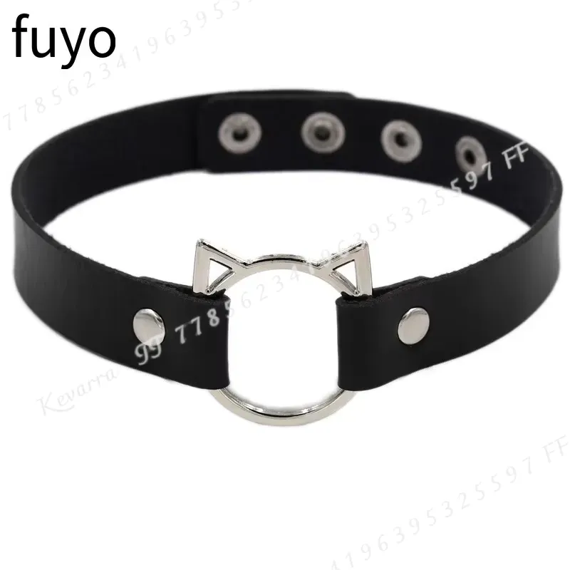 Sexy Punk Leather Choker Colla - Magnetic Clasp Cosplay 评论和价格