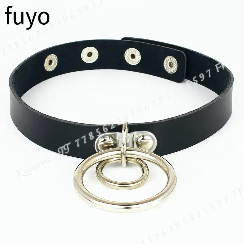 Sexy Punk Leather Choker Colla - Magnetic Clasp Cosplay 评论和价格