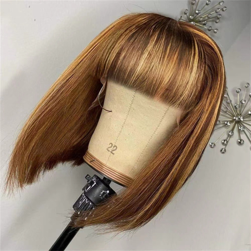 Women's short with air bangs,  - Wig Fiber Net 评论和价格