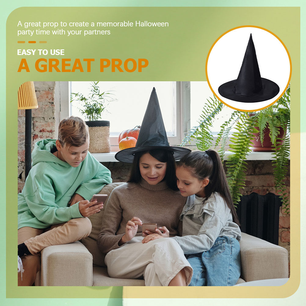 8Pcs Halloween Witch Hat Wide  - Easy Cosplay Prop 评论和价格