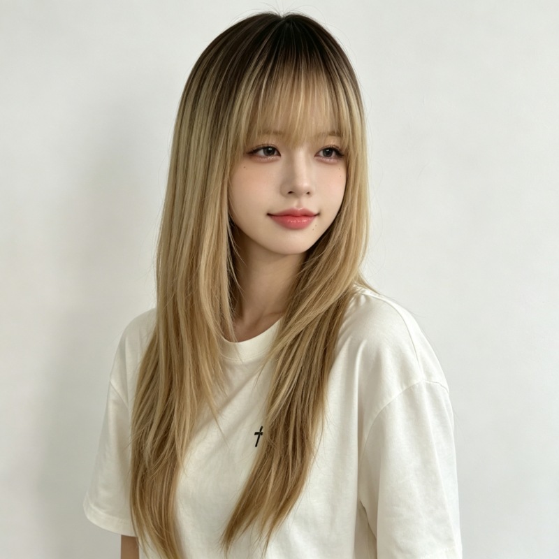 Long straight wig for women, r - Wig Fiber Net 评论和价格