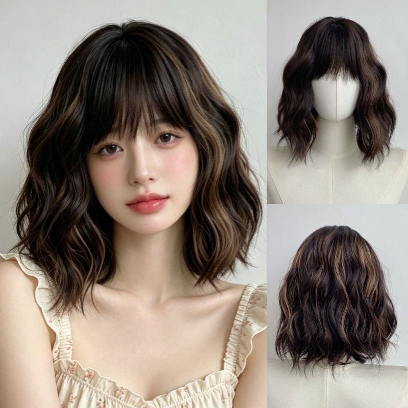 Women's wig with highlights, s - Wig Fiber Net 评论和价格
